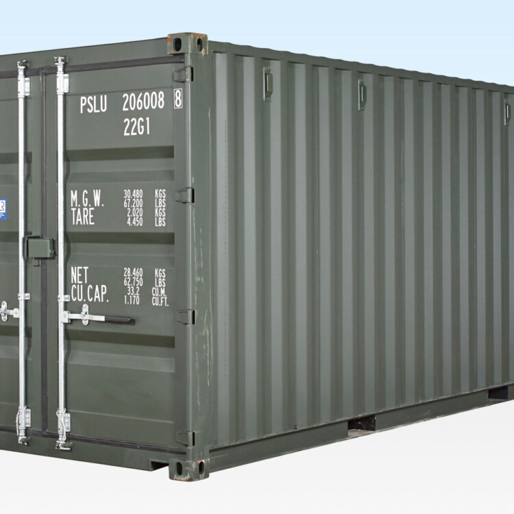 20FT SHIPPING CONTAINER (ONE TRIP) DARK GREEN (RAL 6007)