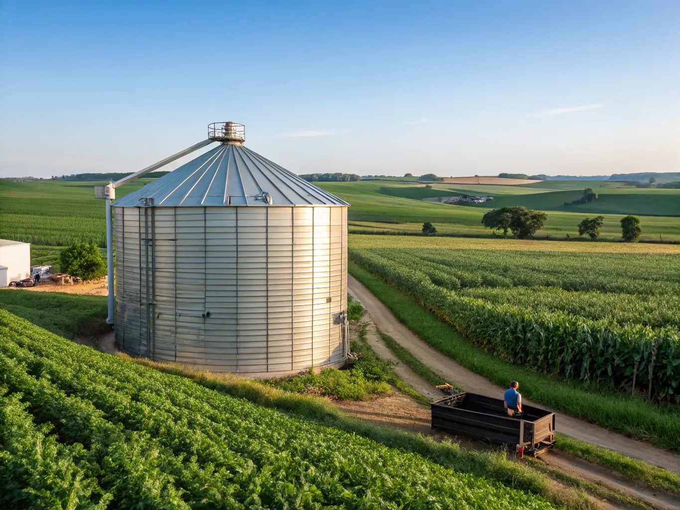 Containers used for agricultural storage, showcasing solutions for the agricultural industry.