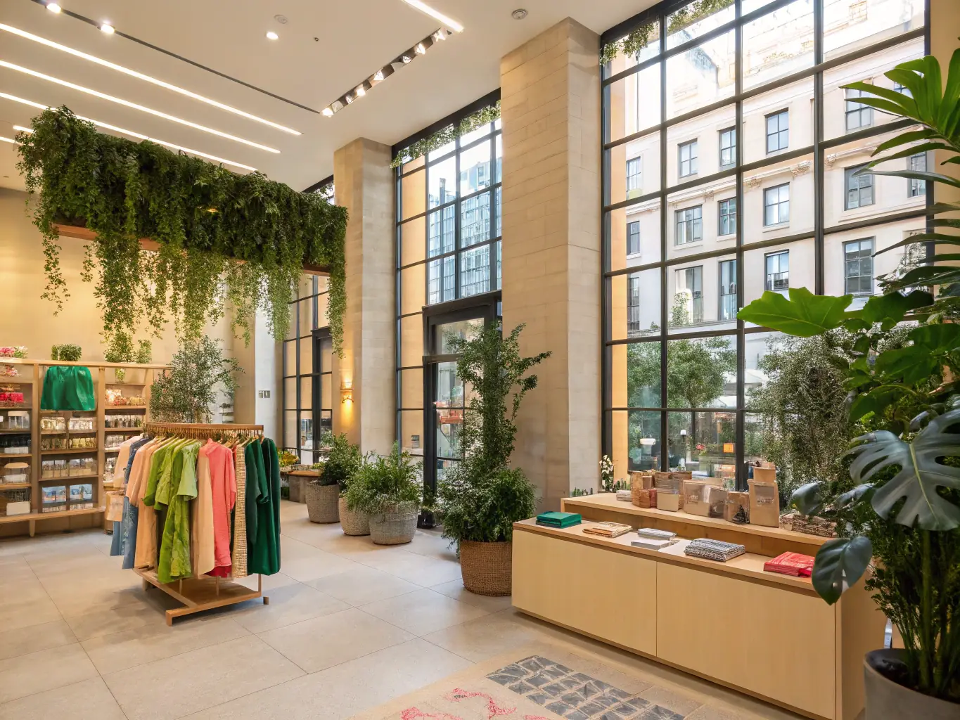 A modern retail space built from shipping containers, showcasing the flexibility and aesthetic appeal of container-based retail solutions.